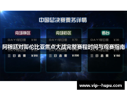 阿根廷对哥伦比亚焦点大战完整赛程时间与观赛指南